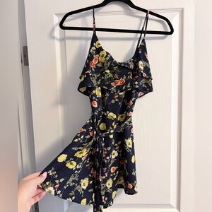 Forever 21 Navy Floral Romper